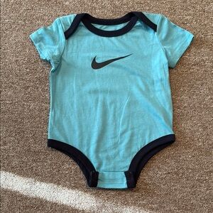 Nike Blue and Black One Piece Bodysuit with Swoosh